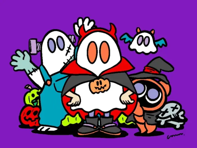 Happy halloween🎃🦇

#ななしのおばけちゃん #おばけちゃん #illustration #halloween